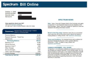 Spectrum Online Billing