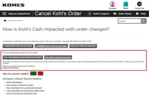  Kohl's cancel